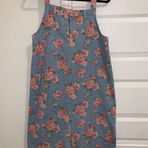Dress with Pink Rose Print